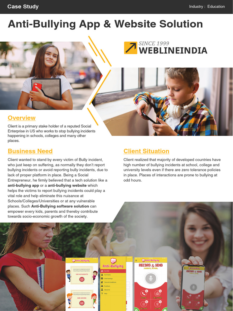 Anti Bullying App Website Solution PDF