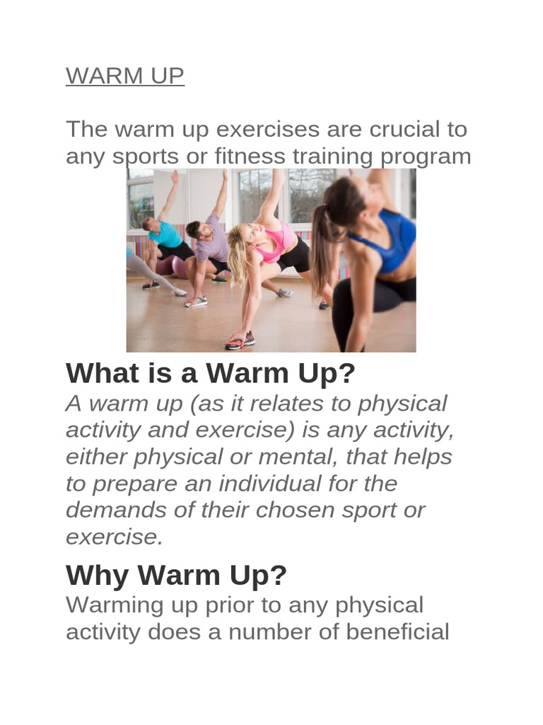 Warm Up | PDF