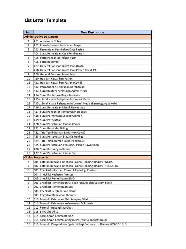 List Letter Template (New) 3 | PDF