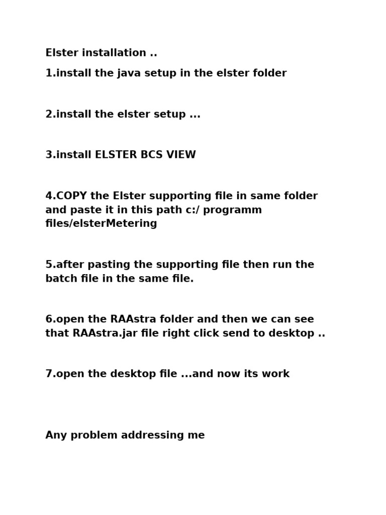 Elister astra installation pdf