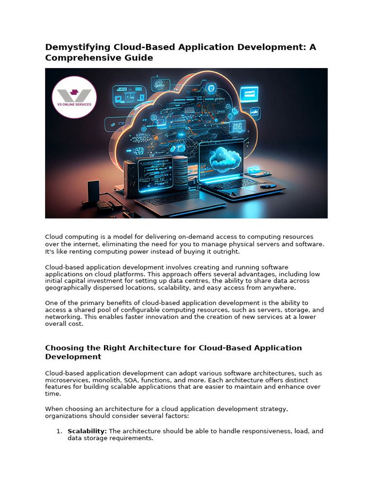 Cloud-Based Application Development Guide | PDF | Cloud Computing ...