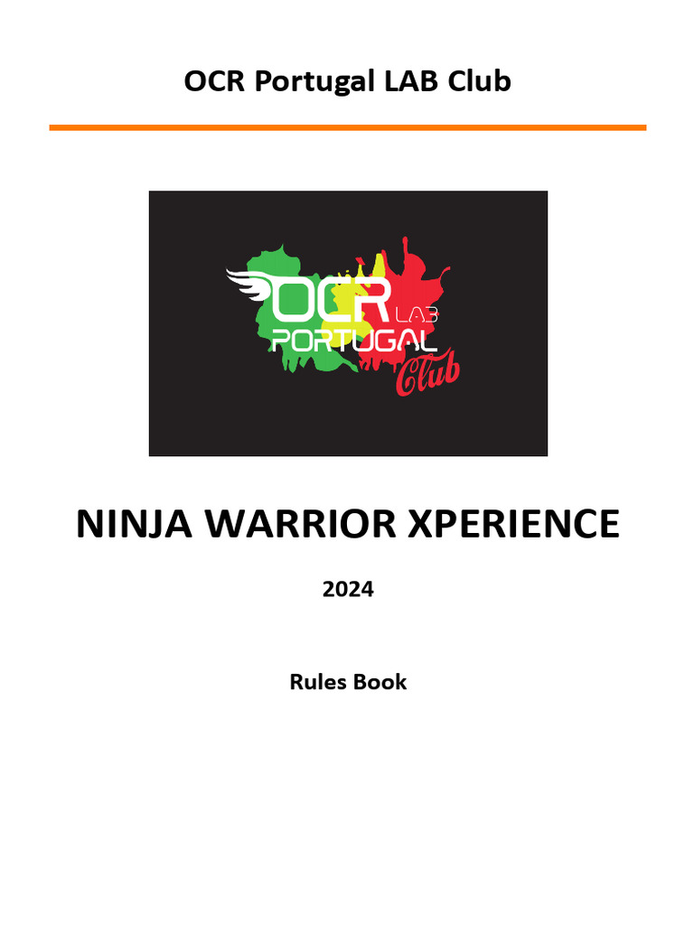 2024 - Ninja Warrior - Rules Book | PDF