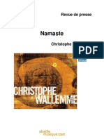 Revue de presse de l'album "Namaste" de Christophe Wallemme (BEE016)