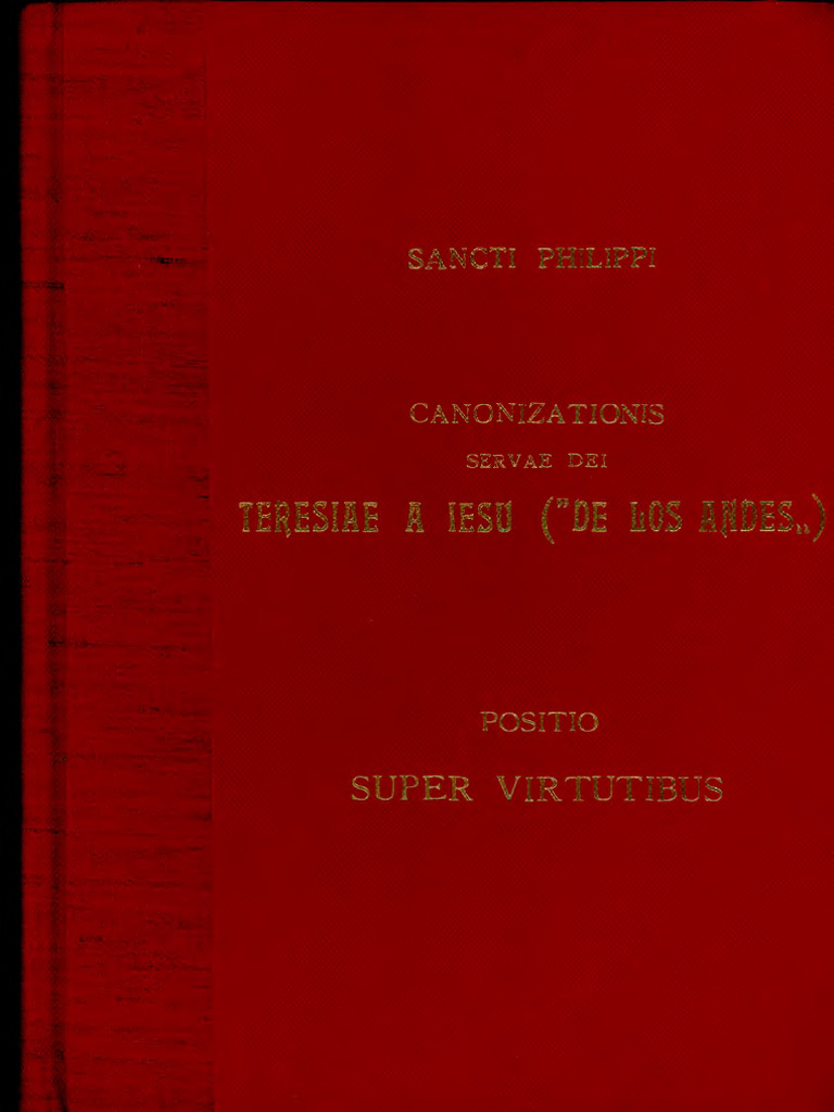 Canonizationis Servae Dei Teresiae A Iesu de Los Andes | PDF