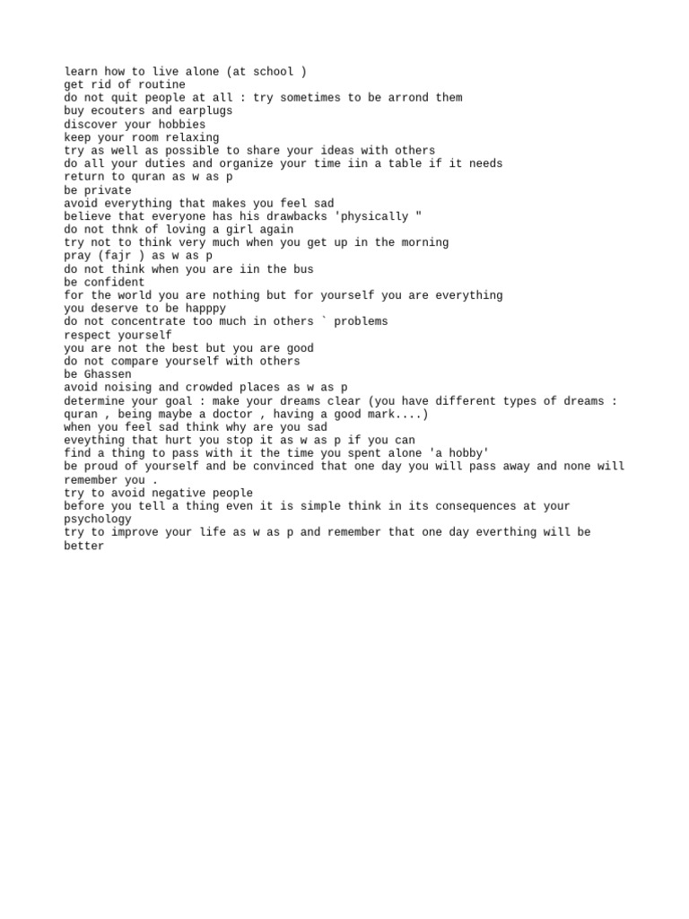 Learn how to live alone at school pdf