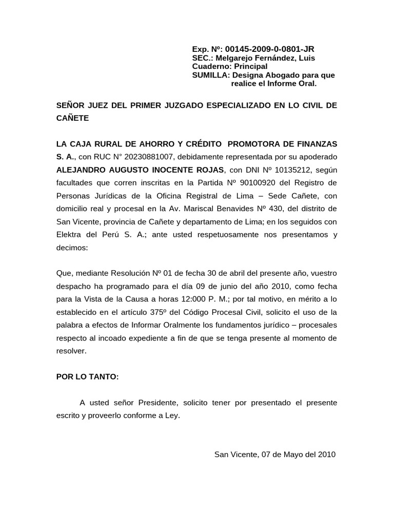 Solicita Uso de La Palabr | PDF