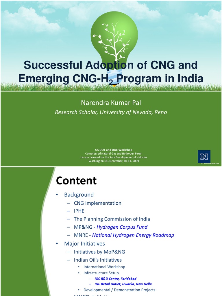 India CNG-H2 Program Adoption | PDF | Energy Development | Fuel Cell