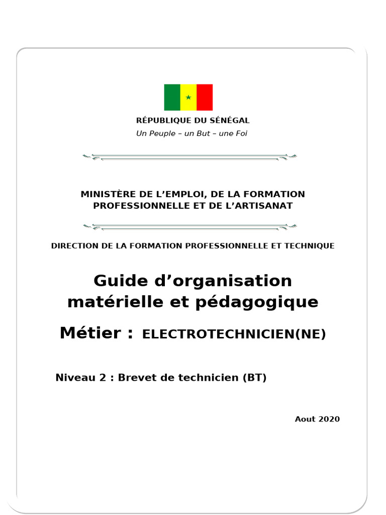 Gomp BT Electrotechnicien Okk | PDF