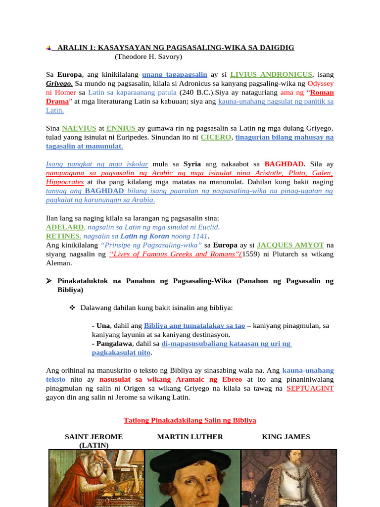 Fil 5 Midterm Handout | PDF | Tagalog Language | Philippines