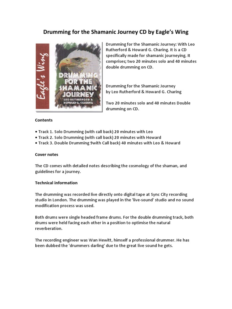 Drumming For The Shamanic Journey Cd Awareness scribd