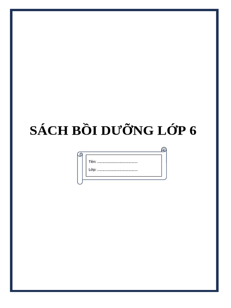 B I Dư NG L P 6 | PDF