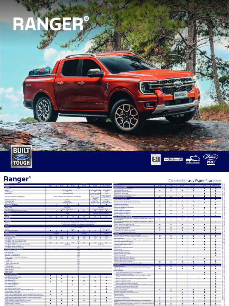 FICHA TECNICA FORD RANGER | PDF