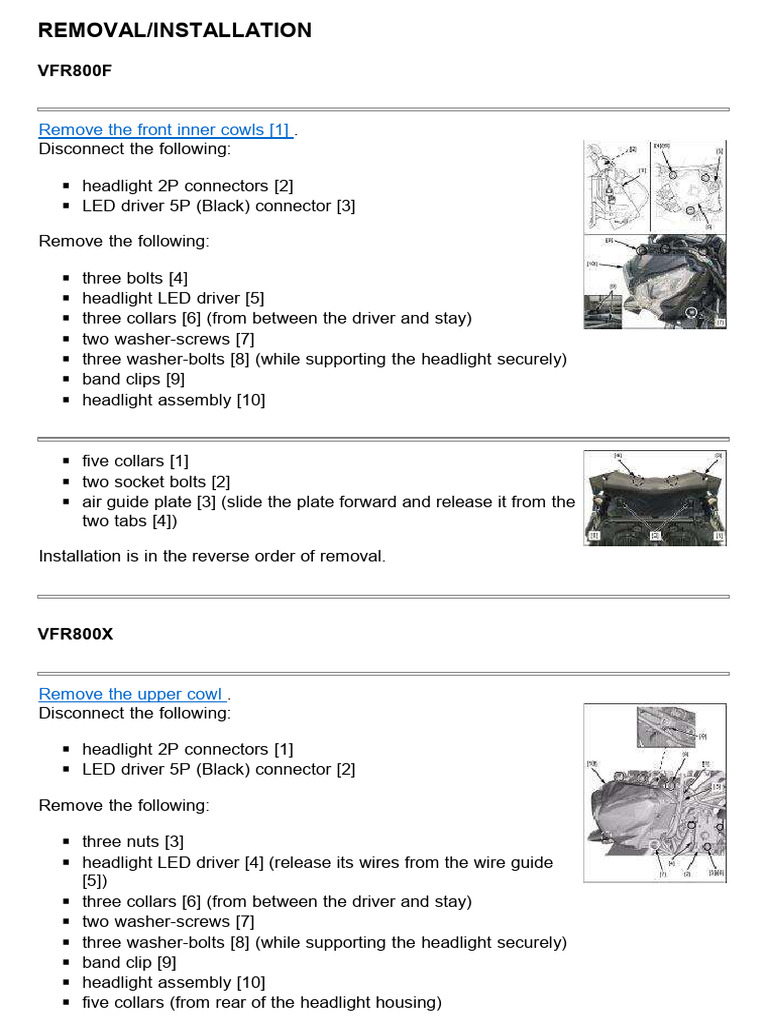 2014 vfr800 F RC79 X RC80 Service Manual | PDF