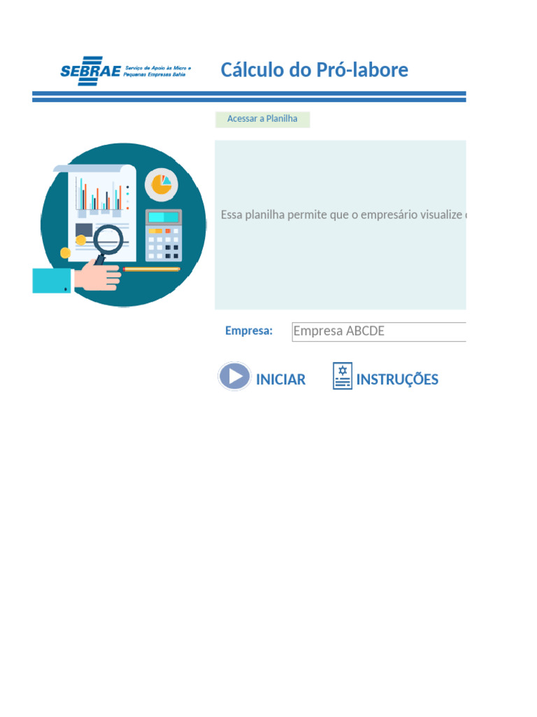 Cálculo Do Pró-Labore: Instruções Iniciar | PDF