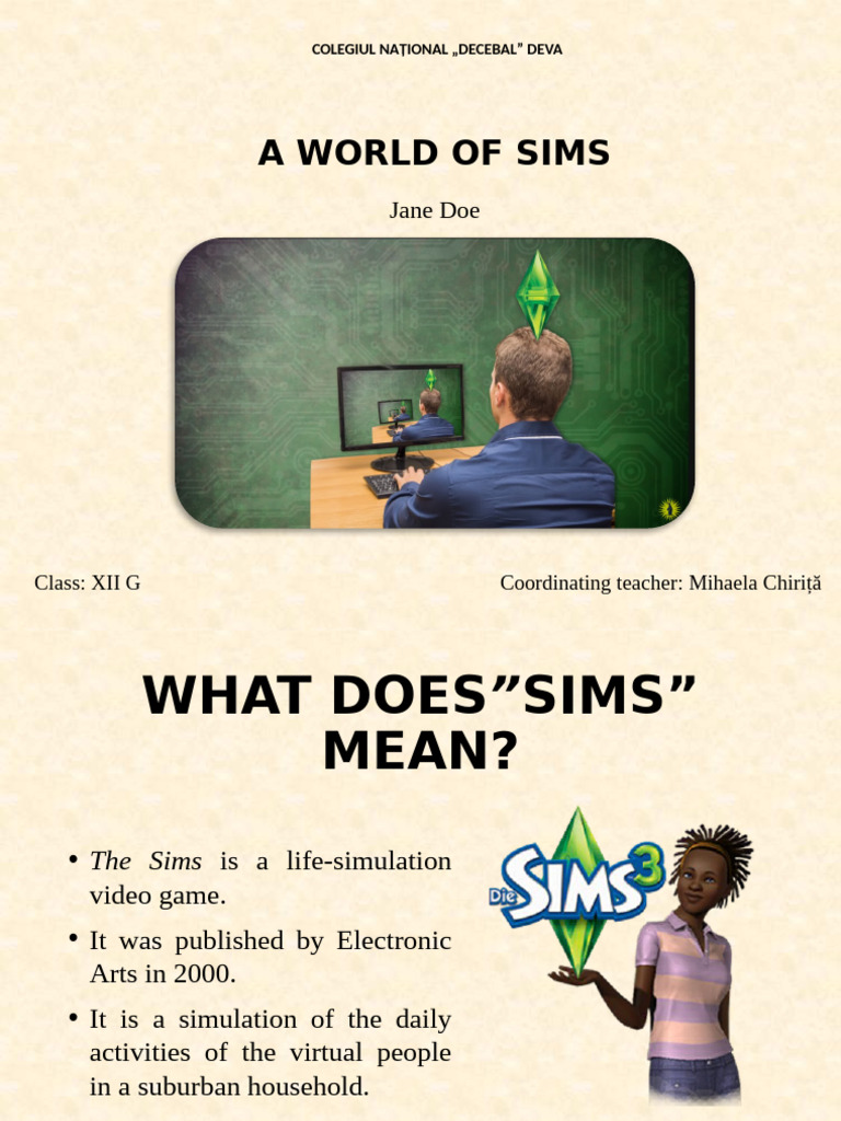 Jane Doe - A World of Sims | PDF