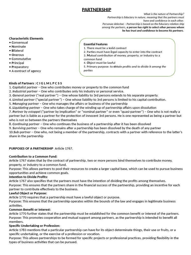 Partnership | PDF