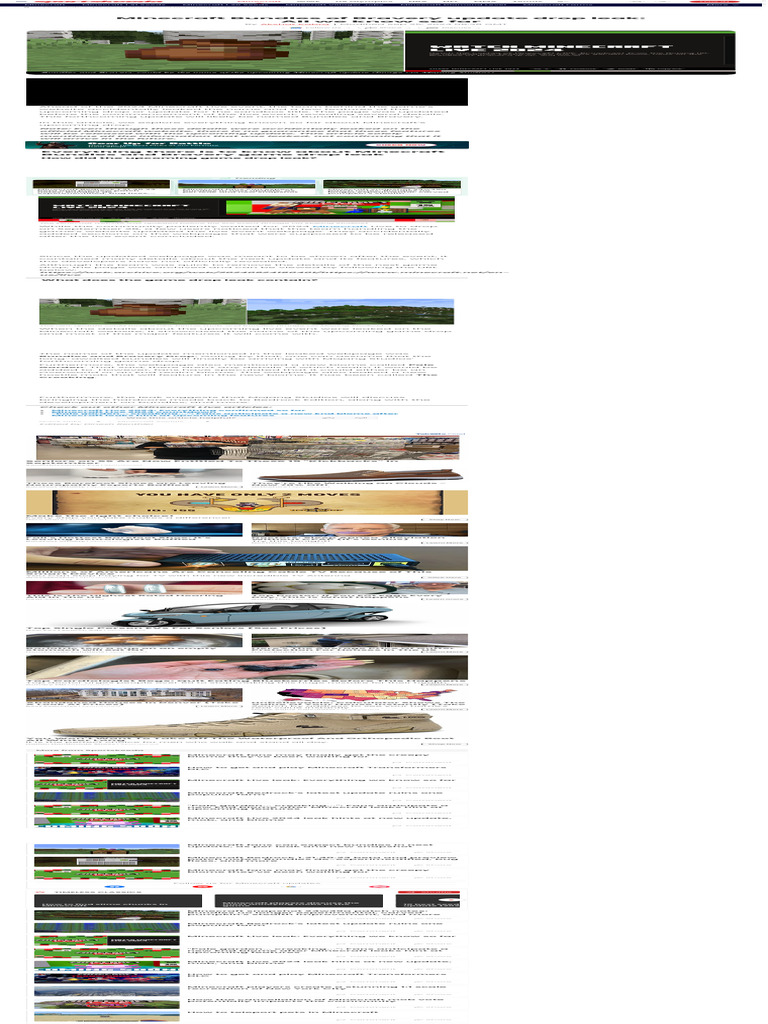 Minecraft Bundles of Bravery Update Drop Leak All We Know So Far PDF