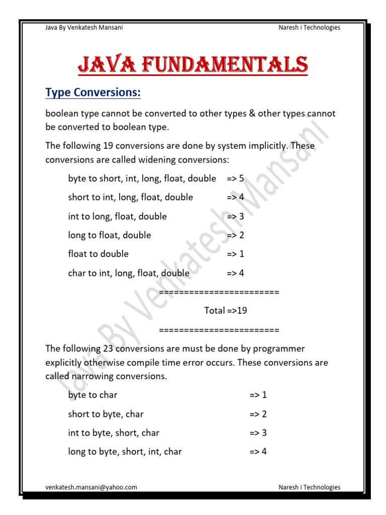 Java Fundamentals Part-2 | PDF
