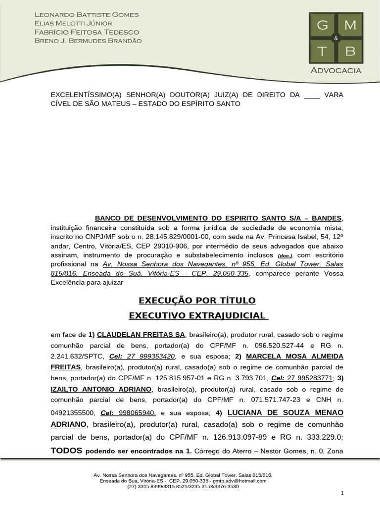 Modelo - Exec - Uma CCB - Termo Aditivo | PDF