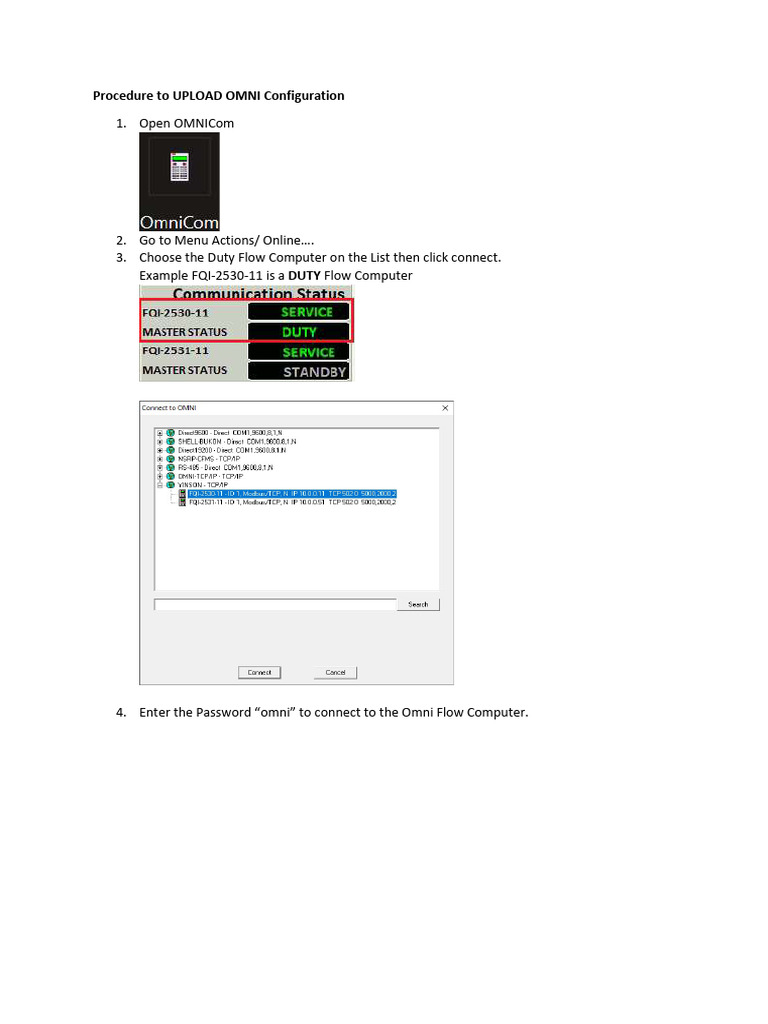 OMNI Configuration Upload Guide | PDF