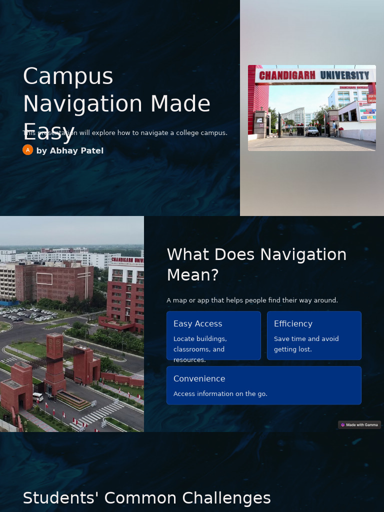Campus Navigation Made Easy | PDF