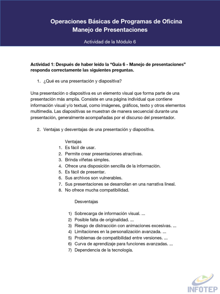 Actividad - Modulo 6 | PDF