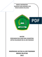 Modul Perpangkatan Akar Dan Logaritma