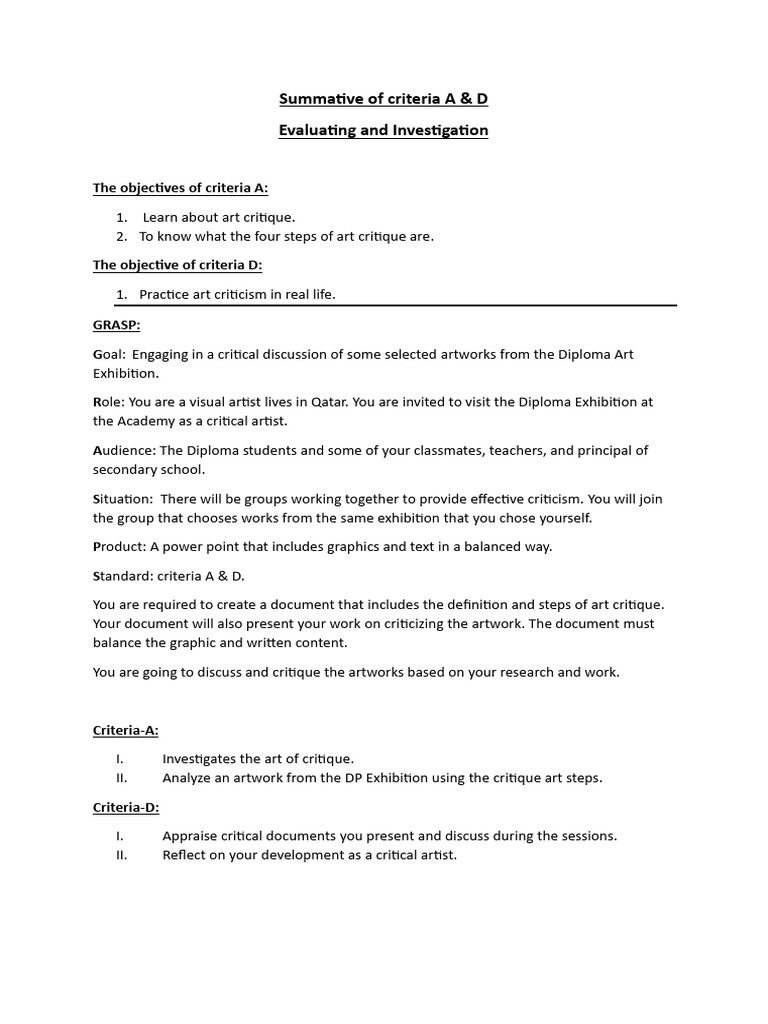 Art Critique-DP Art Exhibition | PDF
