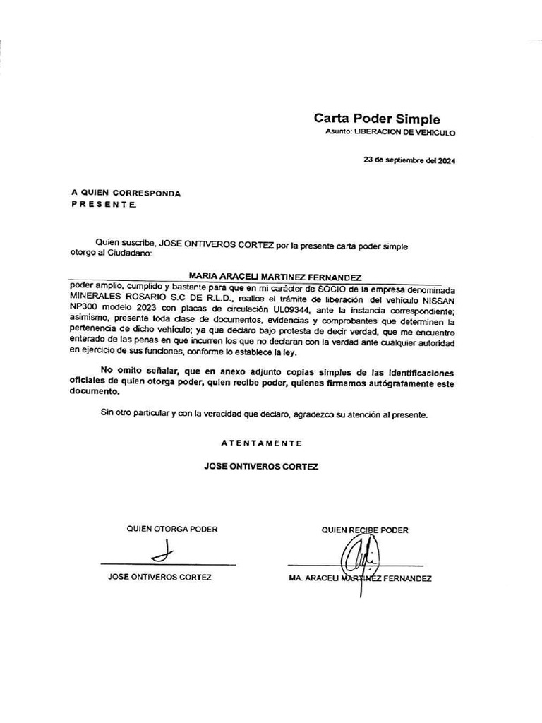 Carta Poder | PDF