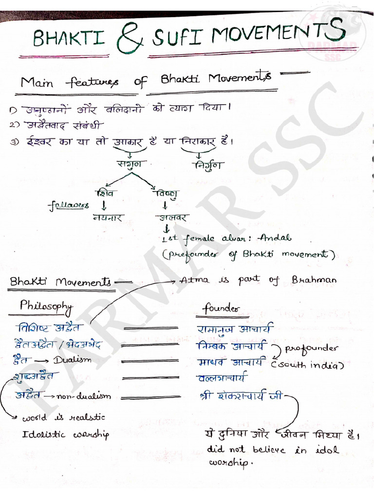 239) BHAKTI & SUFI MOVEMENT - Notes | PDF