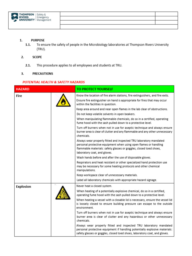 Microbiology Lab Safety39696 | PDF