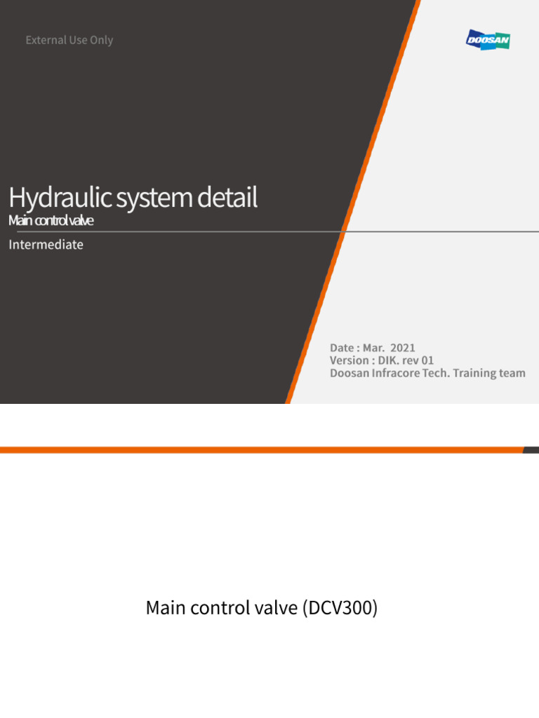 Doosan HYD System Components Overview | PDF