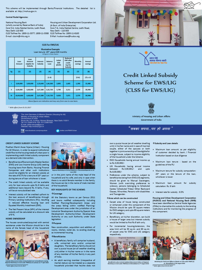 CLSS for EWS/LIG: Housing Subsidy Scheme | PDF | Economies