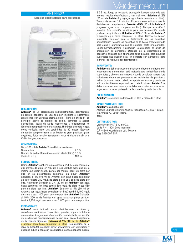 Antinfex - Ficha técnica | PDF