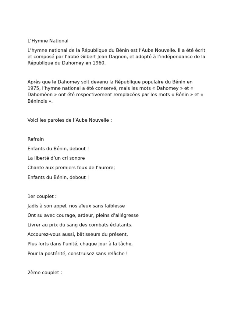 hyme-nationale-du-benin-pdf