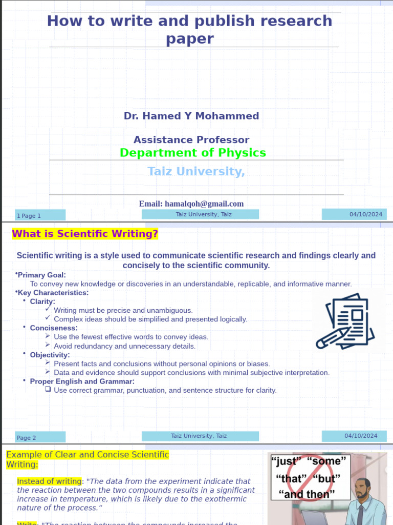 Guide to Writing Scientific Papers | PDF | Quantitative Research | Art