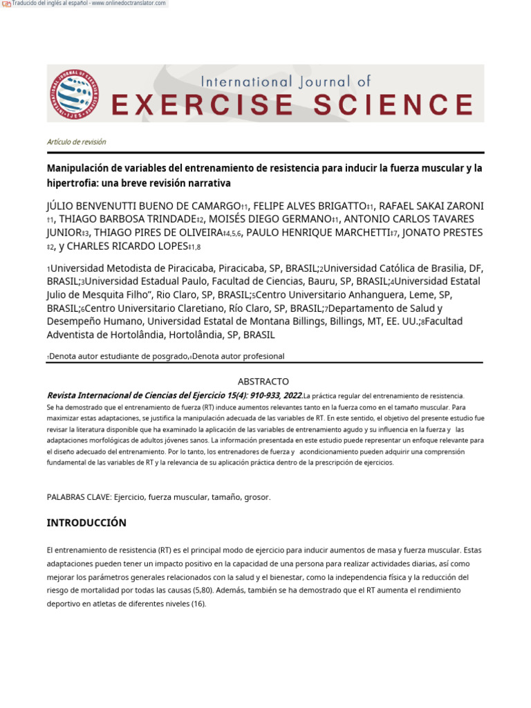 Manipulating Resistance Training Variables To Induce Muscle Strength ...