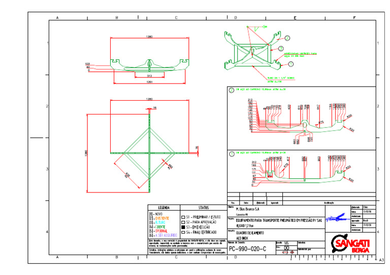 PC 990 020 C 00 - Quadro de Içamento | PDF