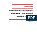 Flexnetwork Architecture Delivers Higher Speed, Lower Downtime With HP Irf Technology