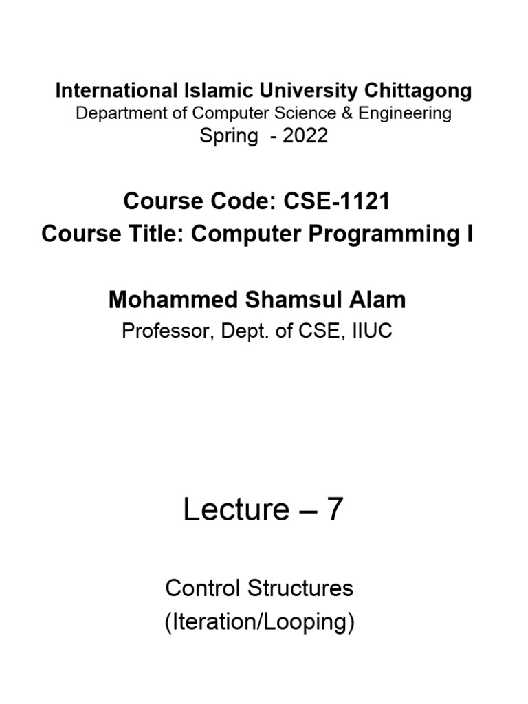 Lecture 7 | PDF