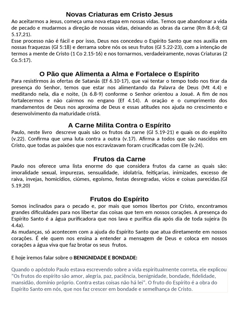 Bondade e Benignidade | PDF