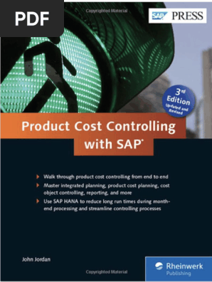 Product Cost Controlling in SAP John Jordon | PDF