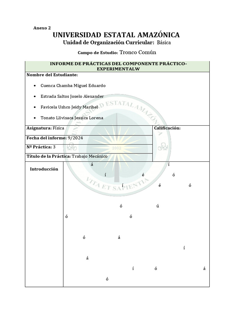 Practica Experimental - Unidad 3 | PDF
