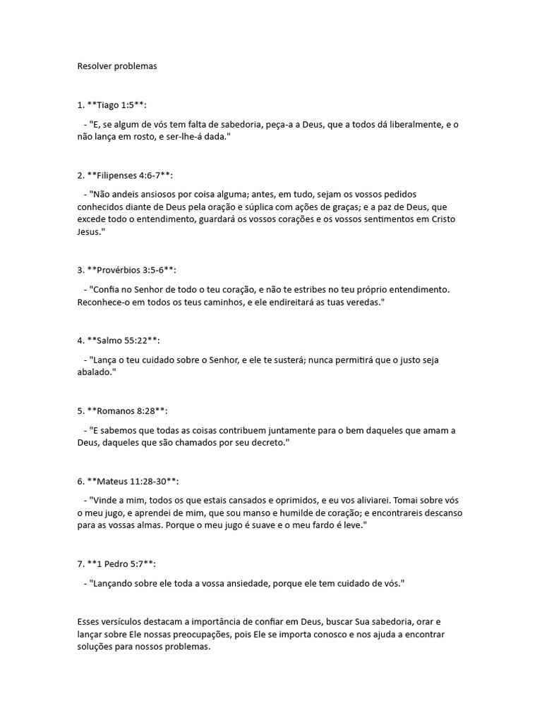 Resolver problemas com referencias biblicas pdf