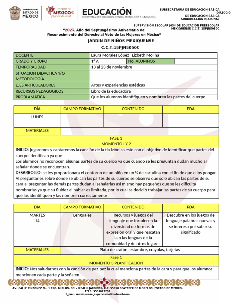 Formato de Planeacion Didactica | PDF