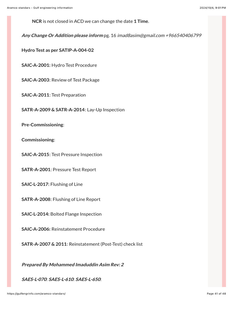 Standars Engineering Info Pdf