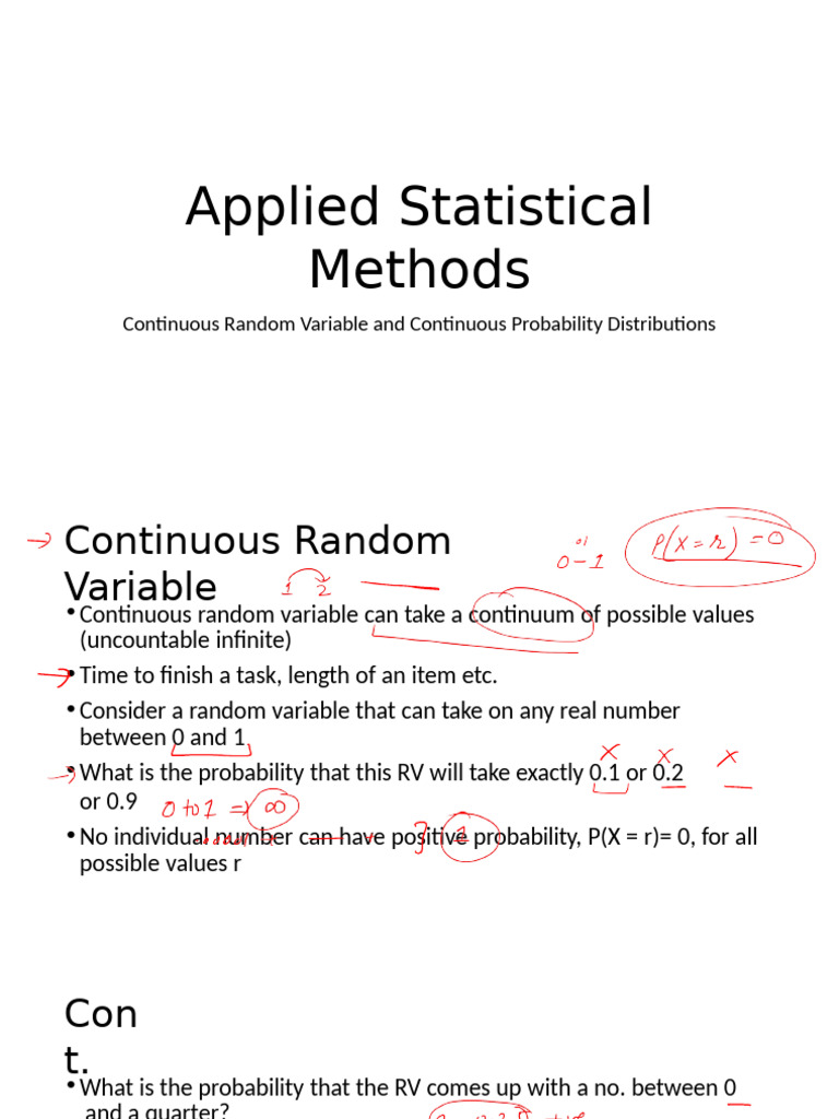 1.4 Continuous RV | PDF