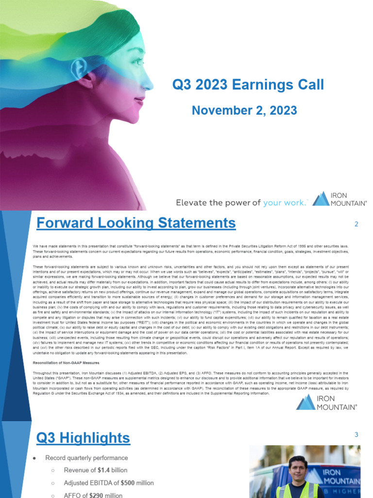 Q3 2023 Earnings Call: November 2, 2023 | PDF