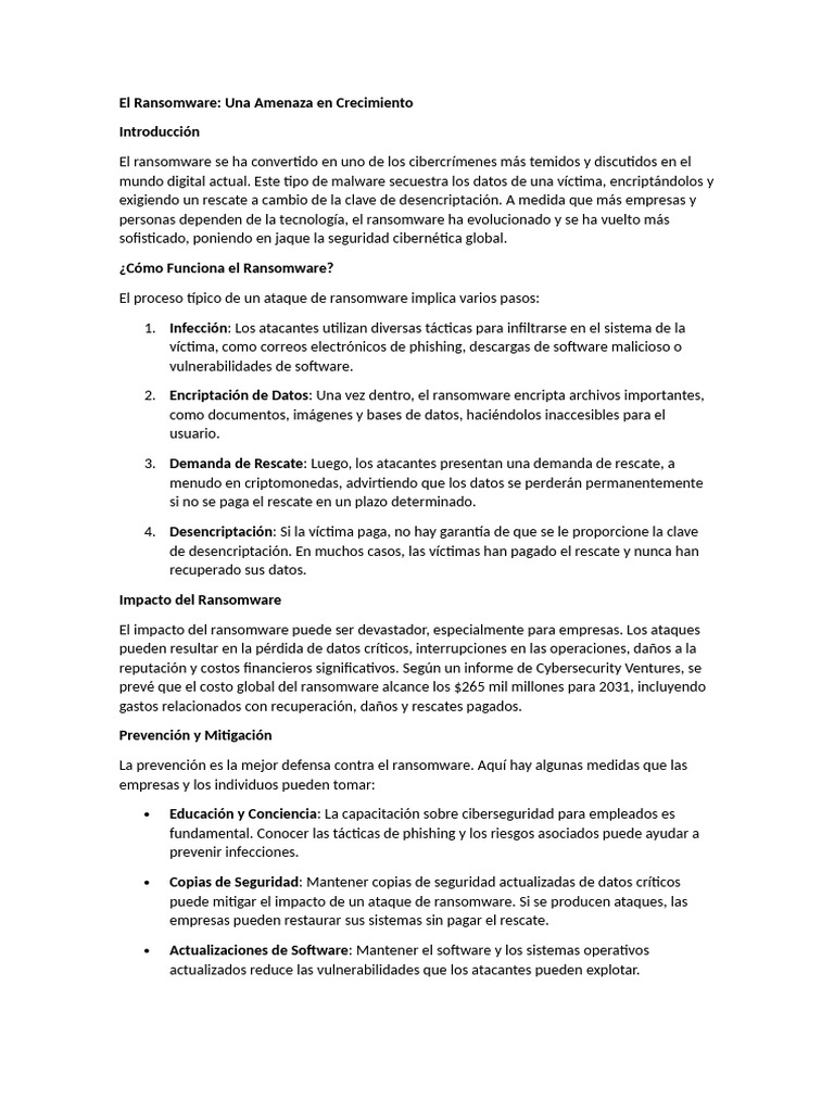 El Ransomware | PDF