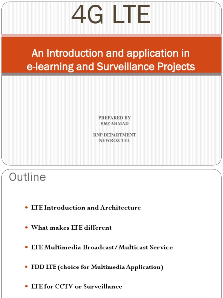 Newroz 4G LTE Applications Overview | PDF | Lte (Telecommunication ...